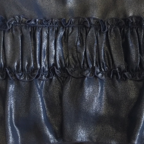 Shimmery metallic black and gold halter dress - Picture 5 of 6